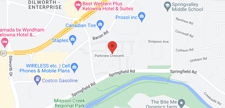 map of #8 1800 Parkview Crescent